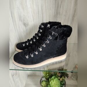 Kate Spade New York Maira Suede Combat Boot Women Size 7